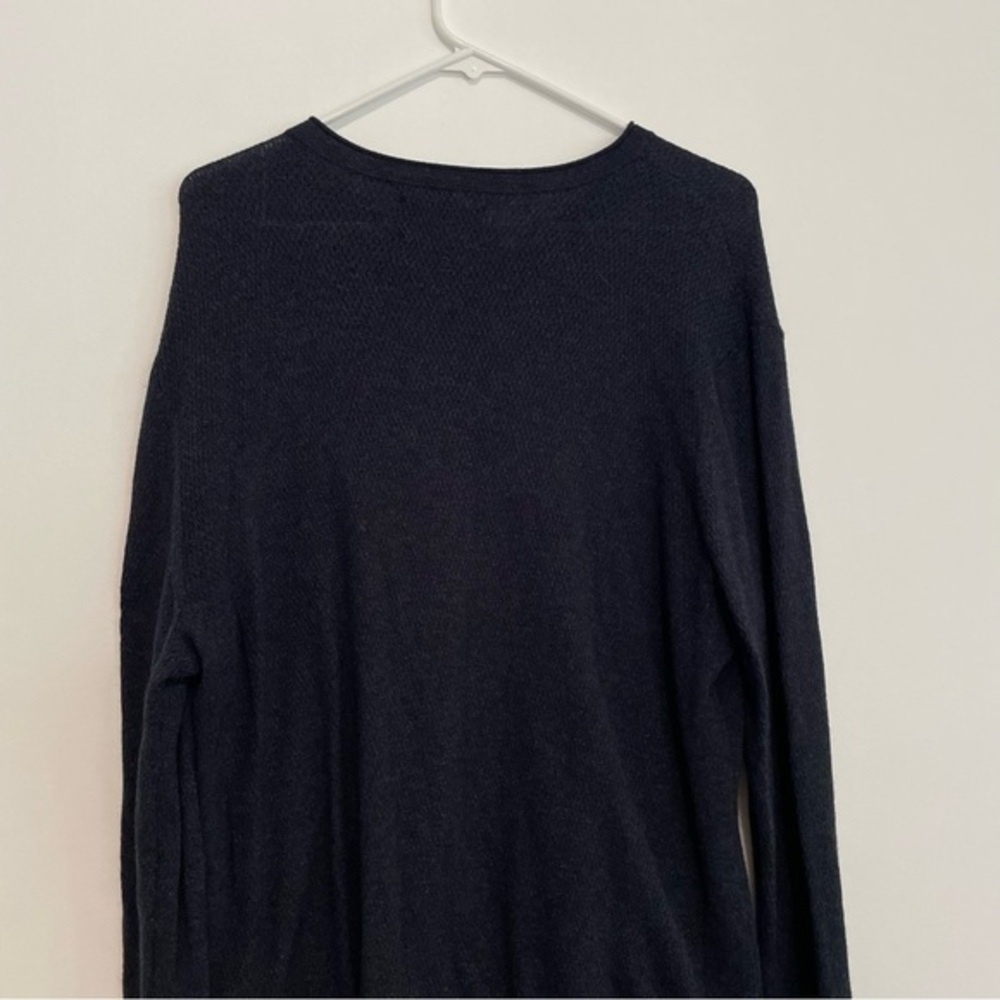 LUCKY BRAND Mens Welterweight V-Neck Sweater Navy Blue Knit Lightweight Pullover - Picture 14 of 16
